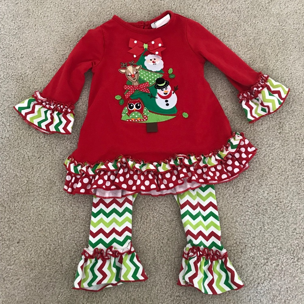 Christmas Girls Boutique Outfit - 2T